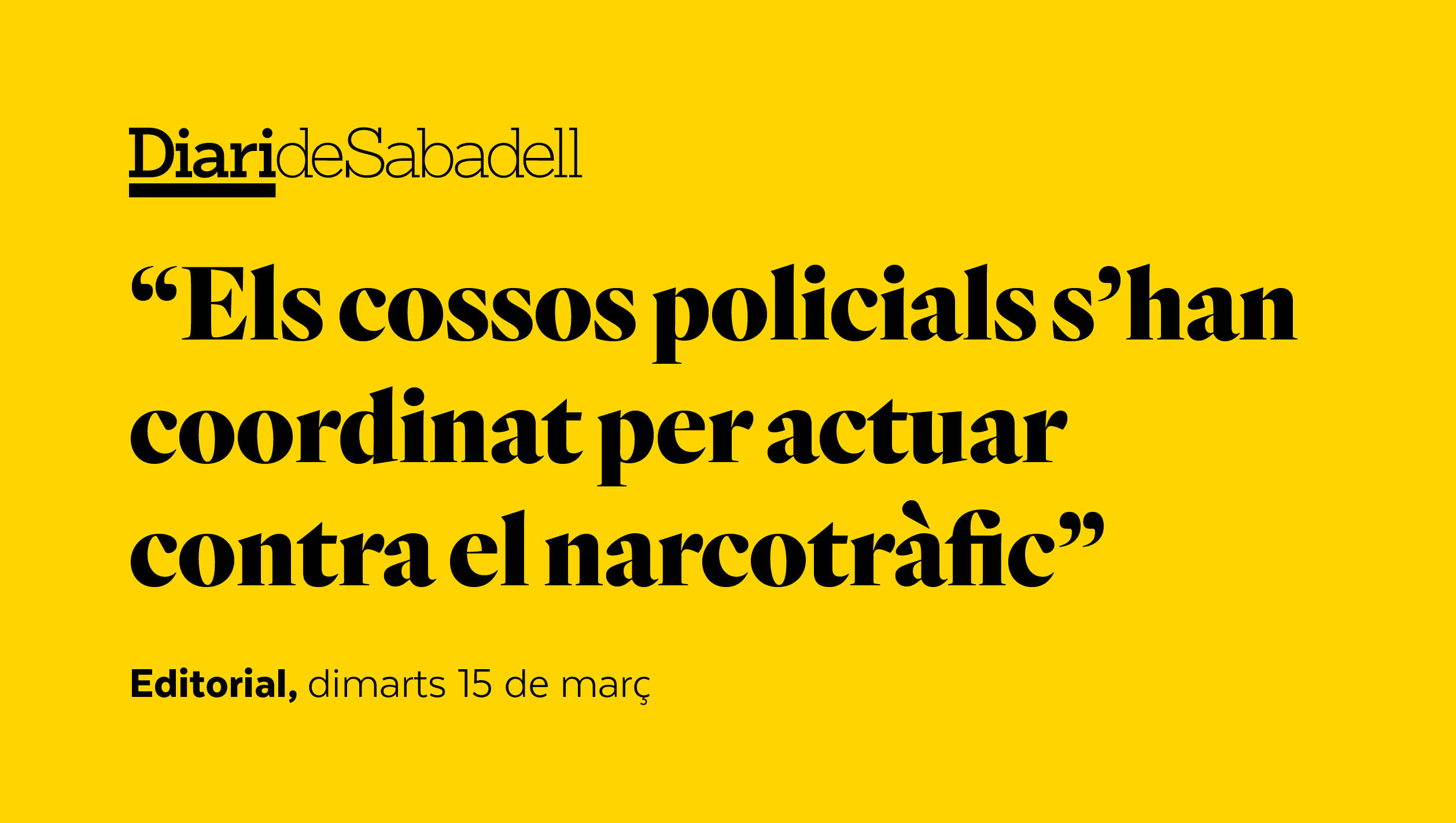 La lluita contra el narcotràfic