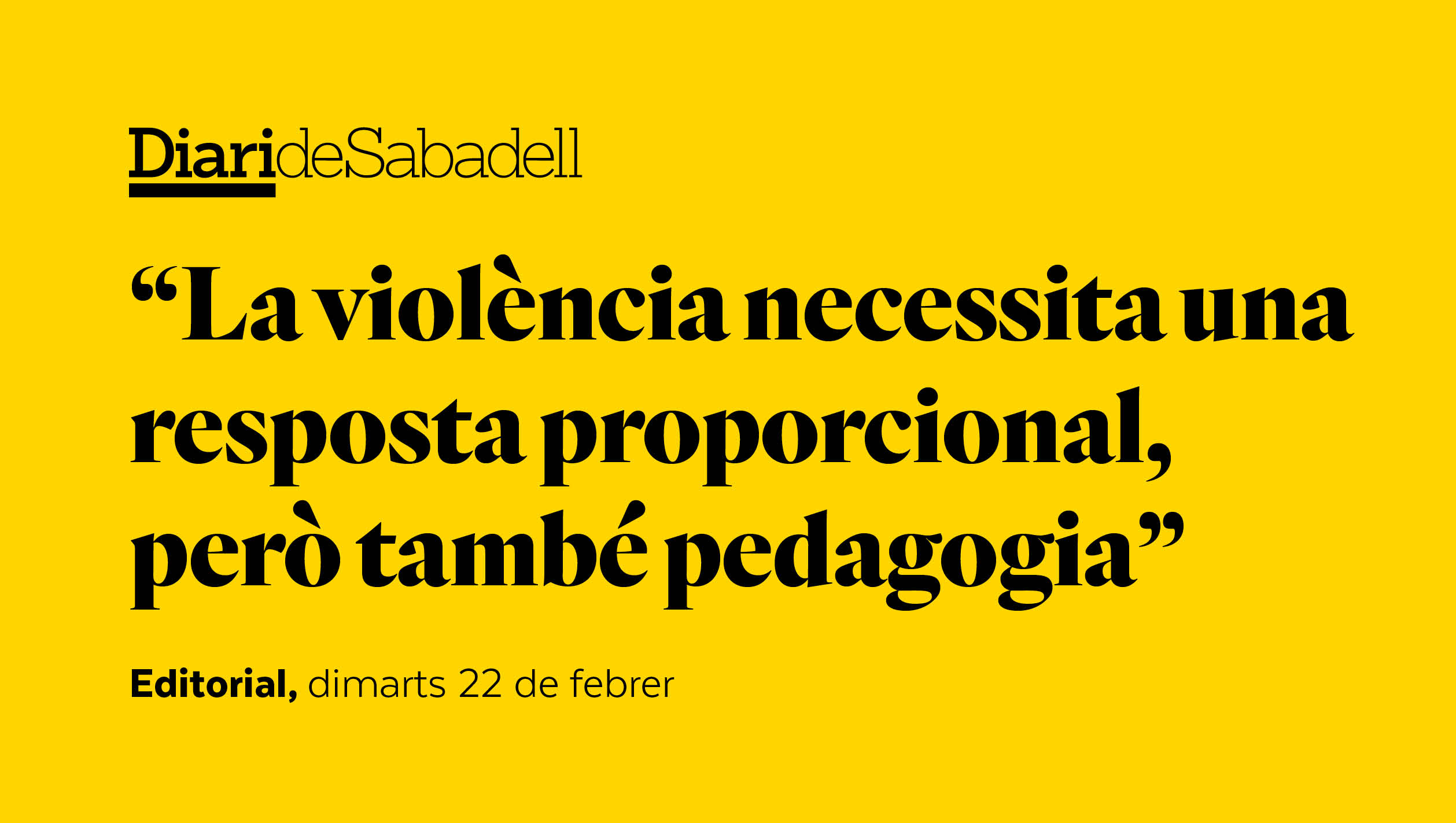 Una qüestió de respecte
