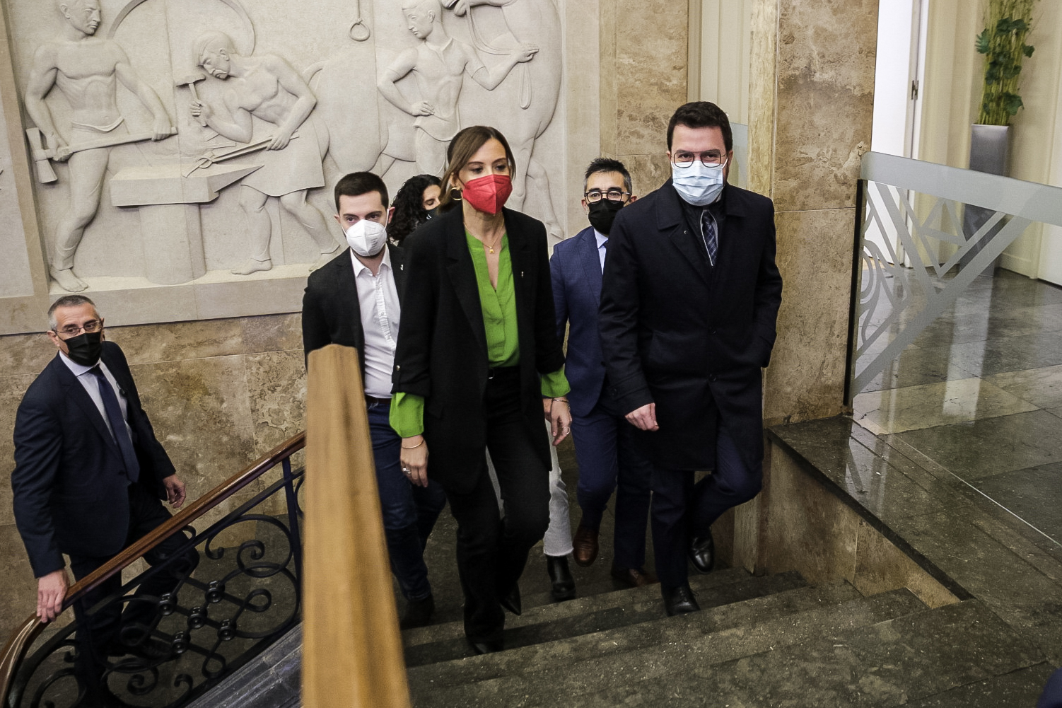 L'alcaldessa Farrés es reuneix amb el president Aragonès a l'Ajuntament de Sabadell