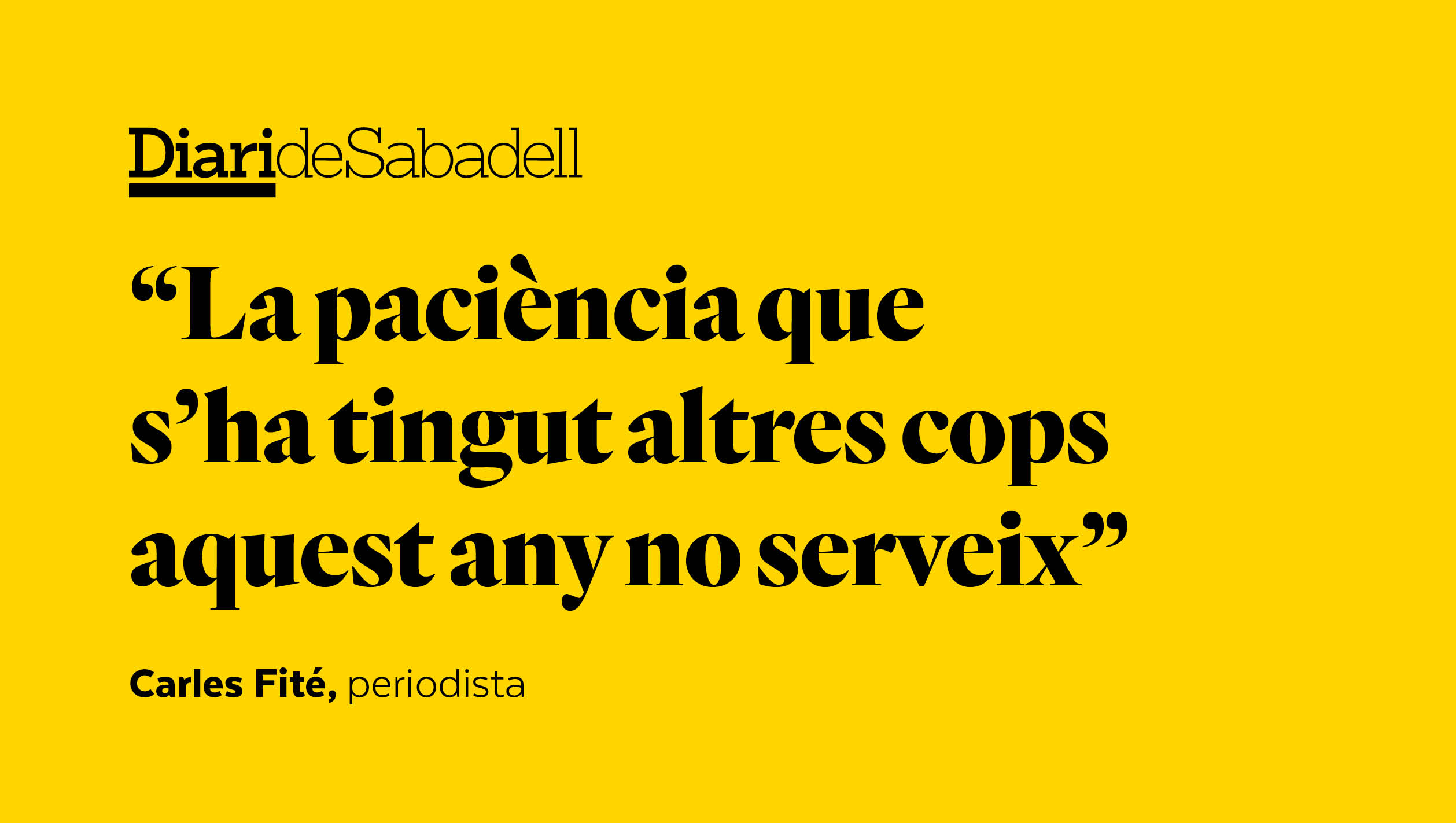 Confiança però amb exigència