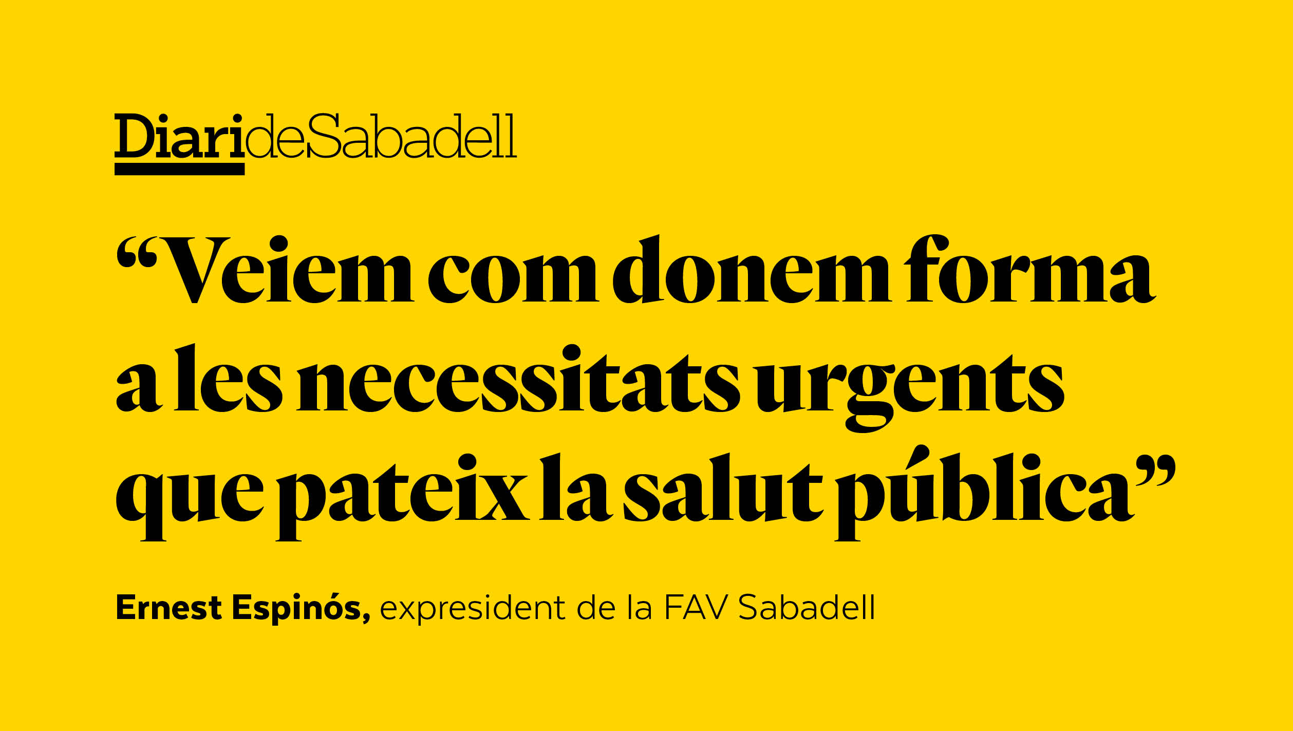 El millor homenatge que podem fer al col·lectiu sanitari