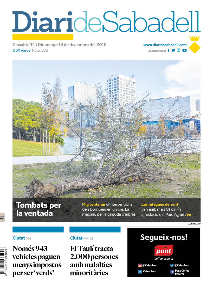 Les conseqüències de la ventada, a la portada del D.S.