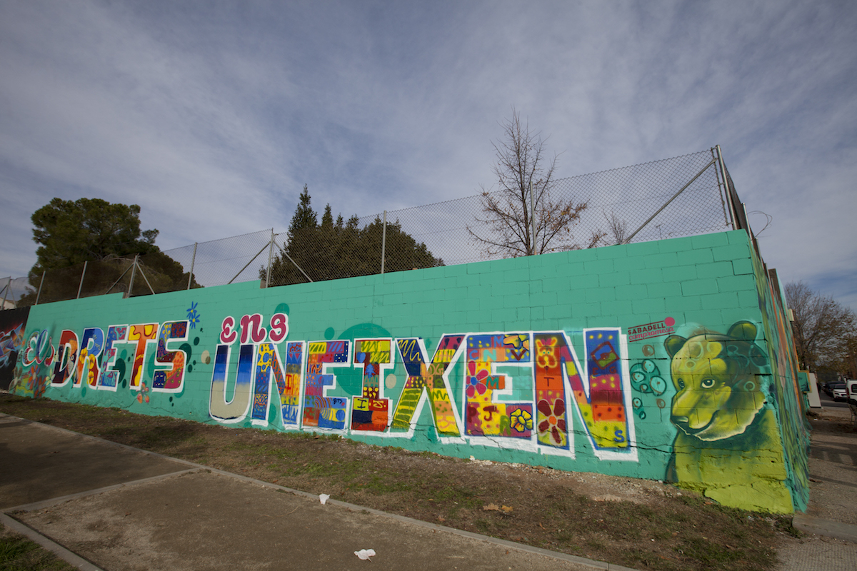 Sabadell estrena mural per commemorar els Drets Humans