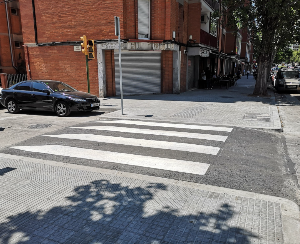 Acabades les obres de pacificació del trànsit a Espronceda i Torre-romeu
