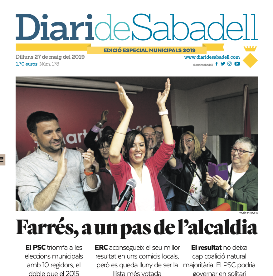 Tota la informació i anàlisi de les municipals, aquest dilluns, en una edició especial del Diari de Sabadell