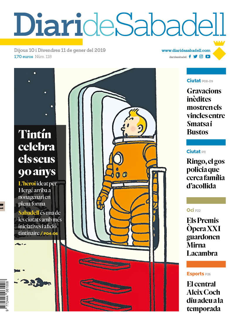 90 anys del Tintín, a la portada del D.S.