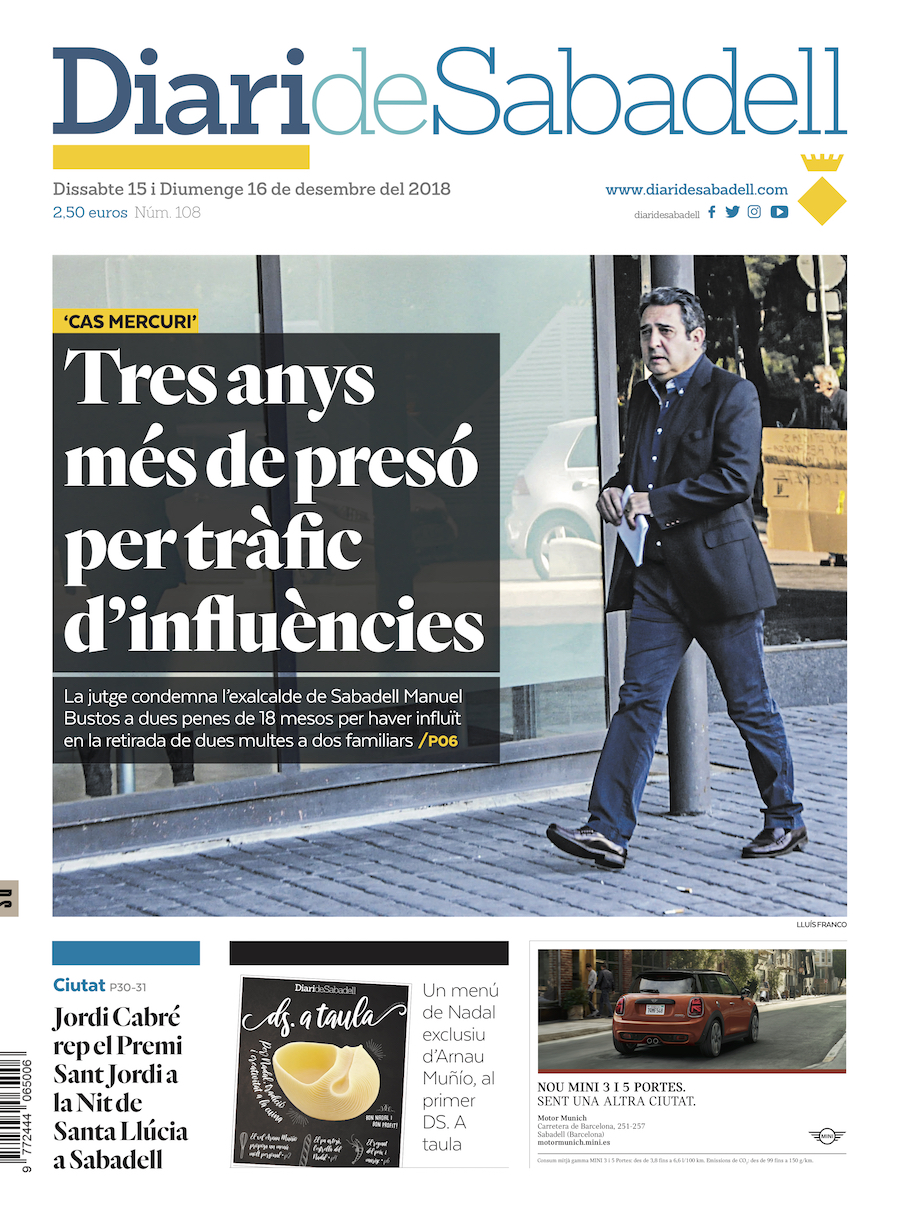En paper: Tres anys més de presó per tràfic d’influències