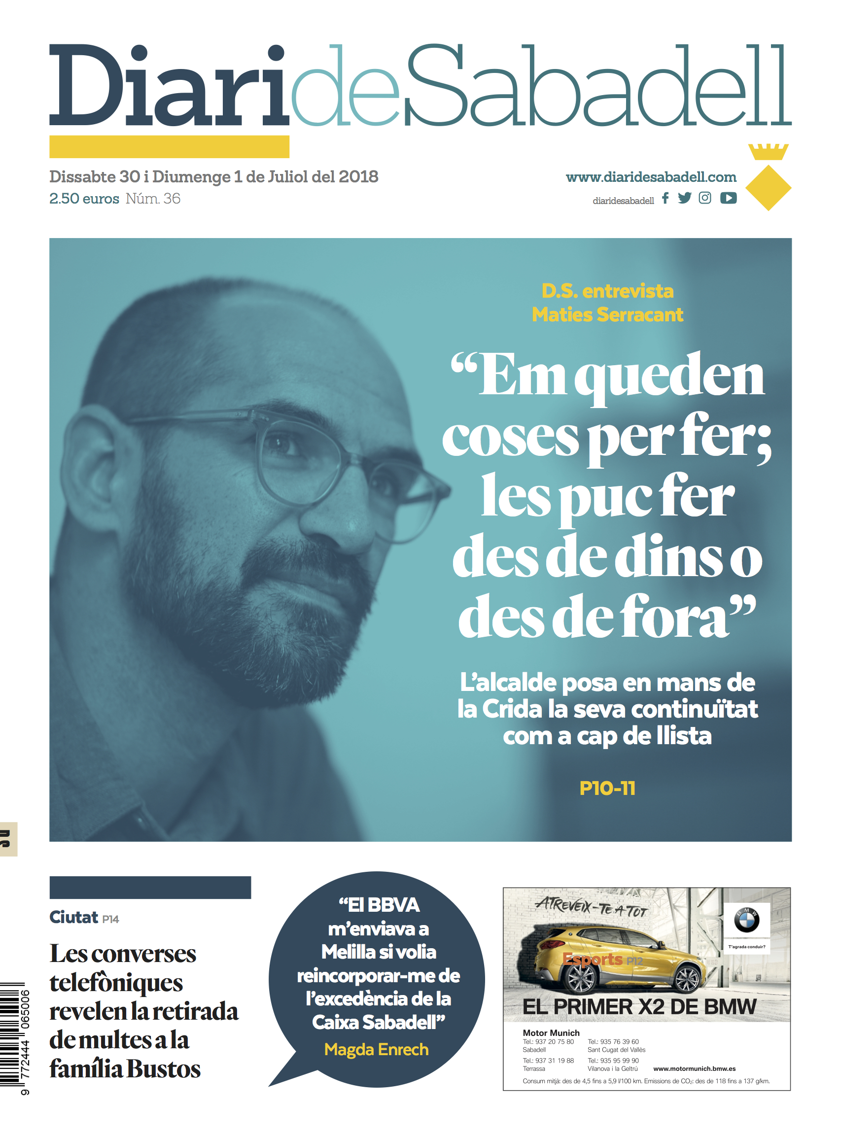 En paper: entrevista amb Serracant, les escoltes de Bustos, els ex-Caixa Sabadell