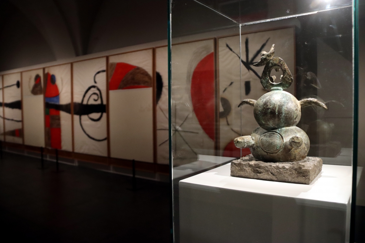 Algunes de les obres de Miró que es poden veure a la sala d'exposicions temporals - Mar Martí 