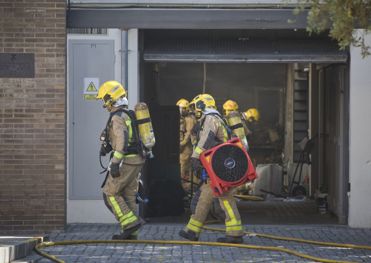 Incendi a l`Ajuntament de Terrassa 