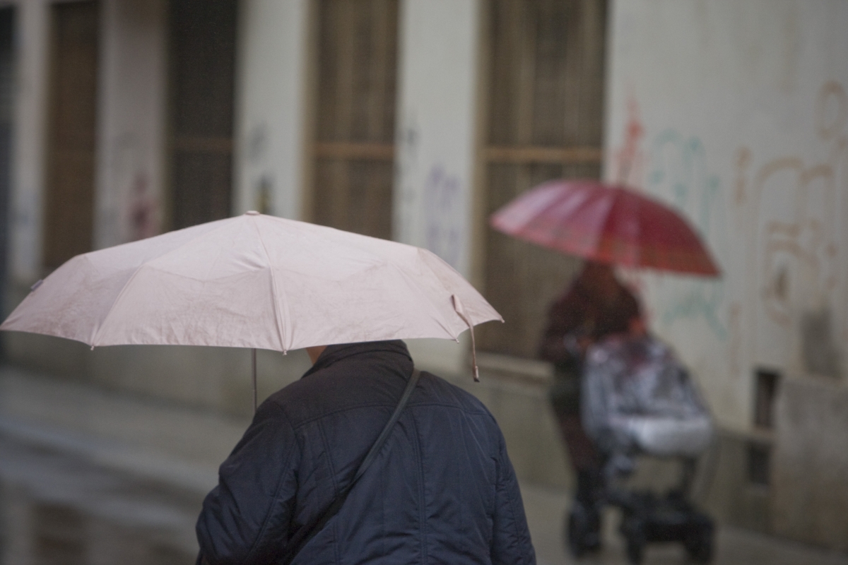 Dia de pluja a Terrassa en una imatge d'arxiu - Nebridi Arózegui
