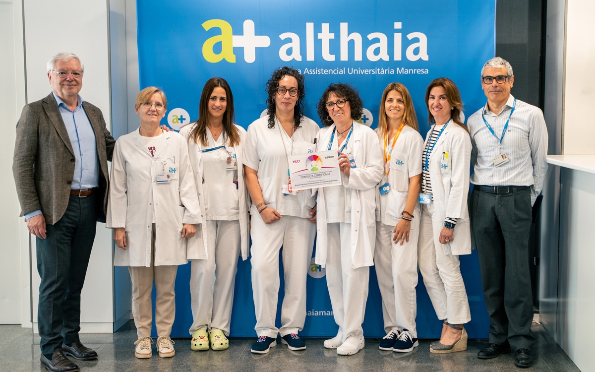 La consulta d'ostomies d'Althaia obté una certificació de bones pràctiques en humanització