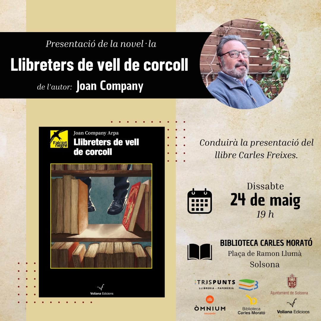 El cardoní Joan Company presenta a Solsona «Llibreters de vell de corcoll»