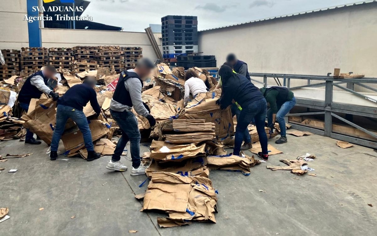 Intervenen 200 quilos de cocaïna a Tarragona amagats en un carregament de cartró provinent de Guatemala