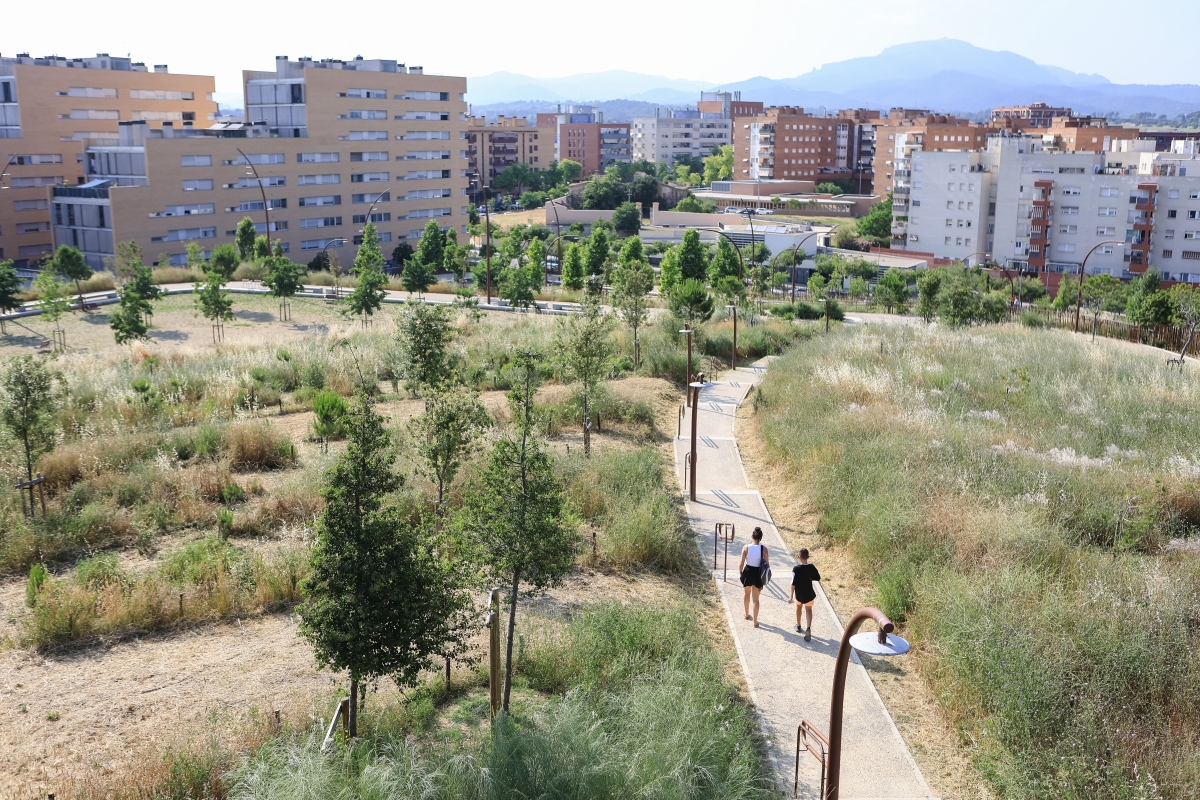 Jocs d'aigua al parc de les Aigües de Sabadell - 