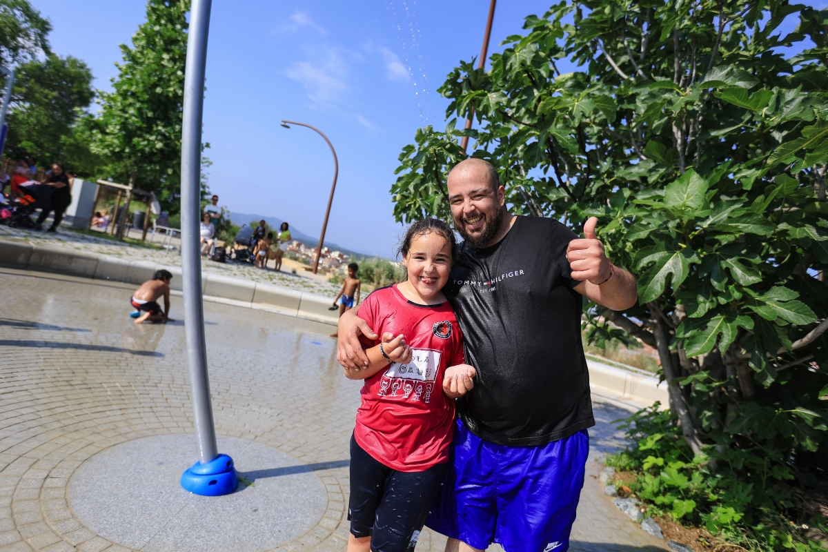 Jocs d'aigua al parc de les Aigües de Sabadell - 