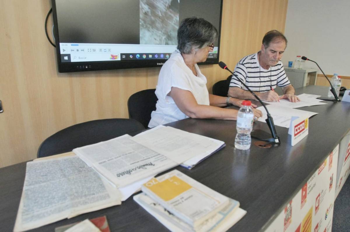 Donació documents ocults Cipirano García a l'Arxiu Històric de CCOO - Nebridi Aróztegui