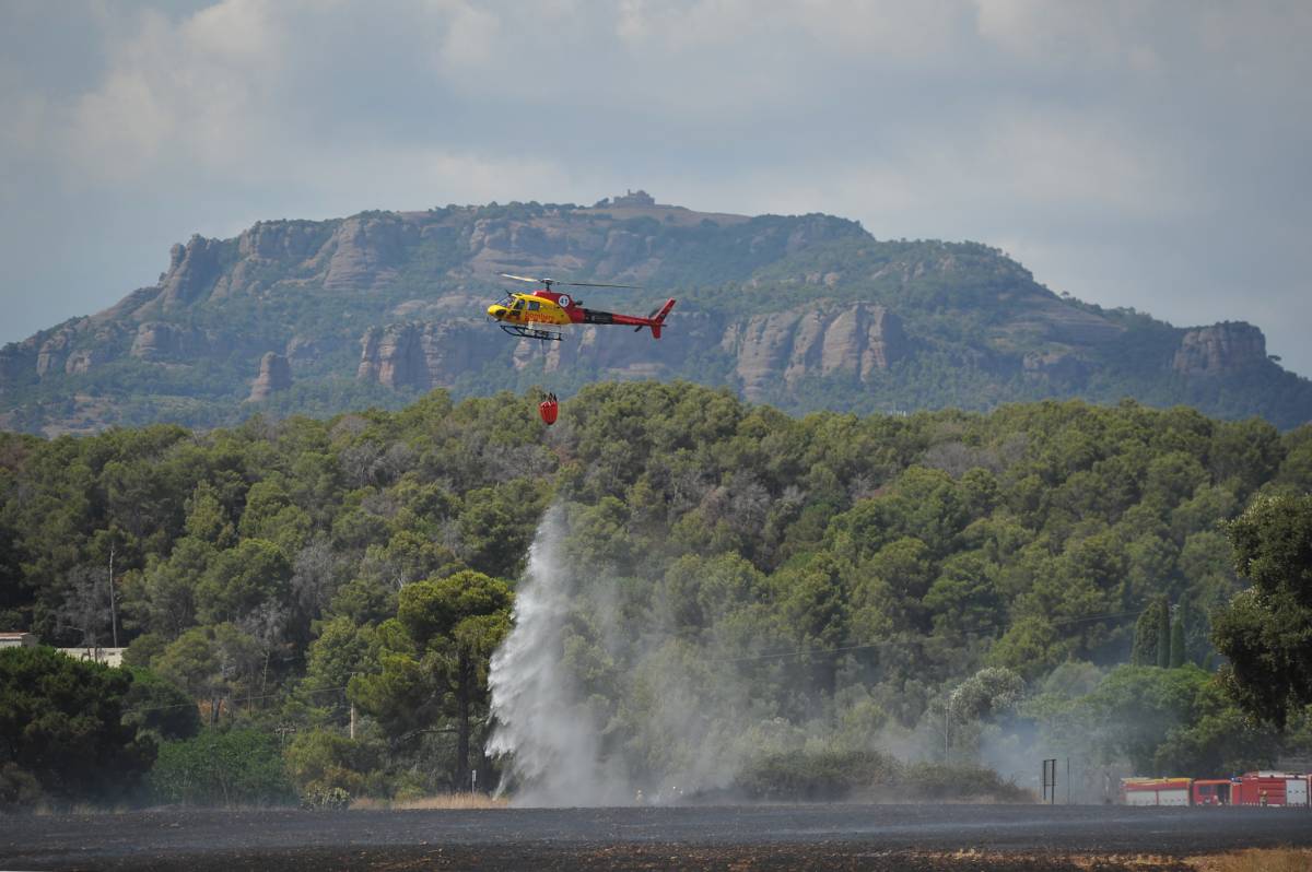 Incendi als camps de conreu del Pla del Bonaire