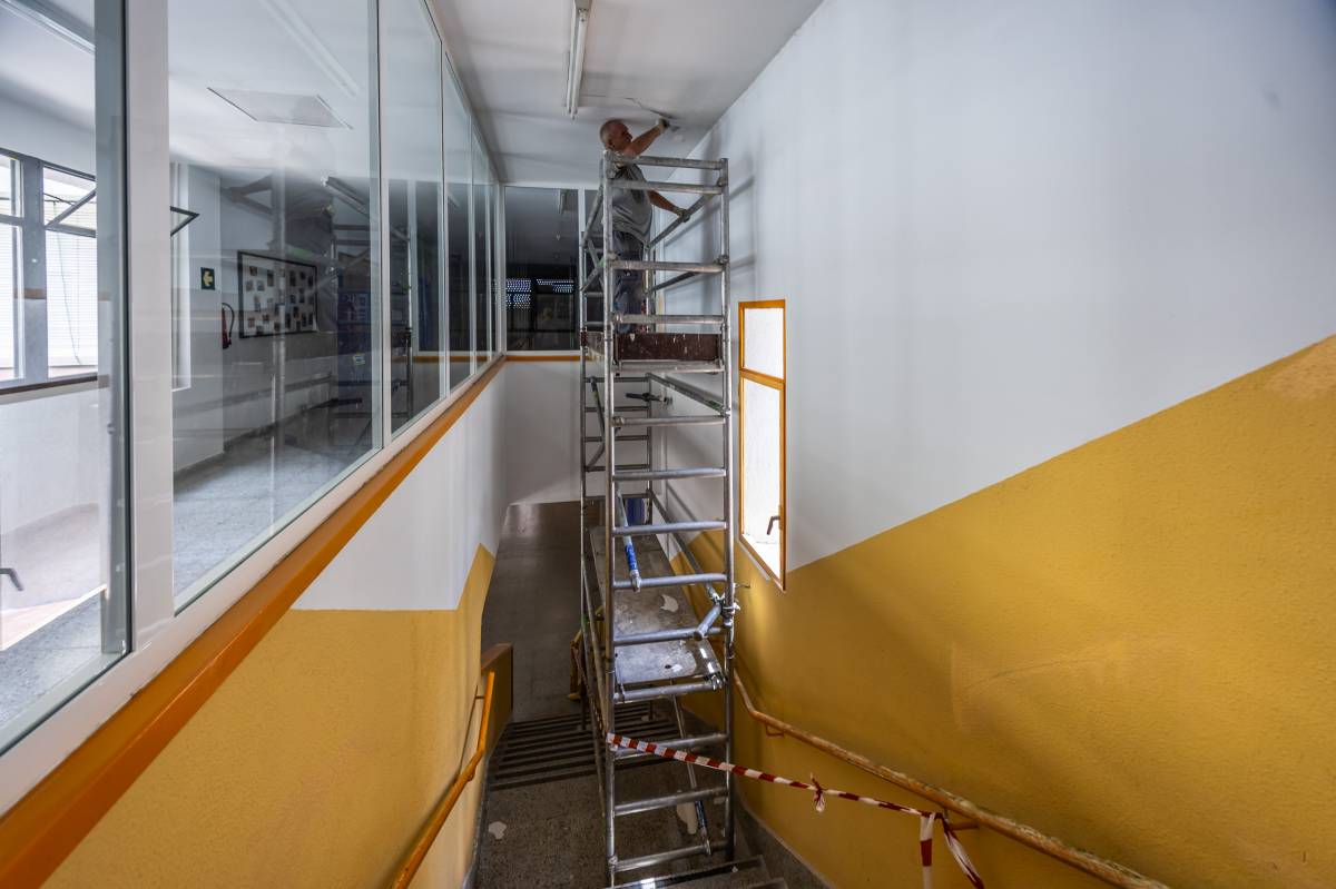Les reparacions a l'escola Juan Ramon Jiménez, al Poblenou - Juanma Peláez