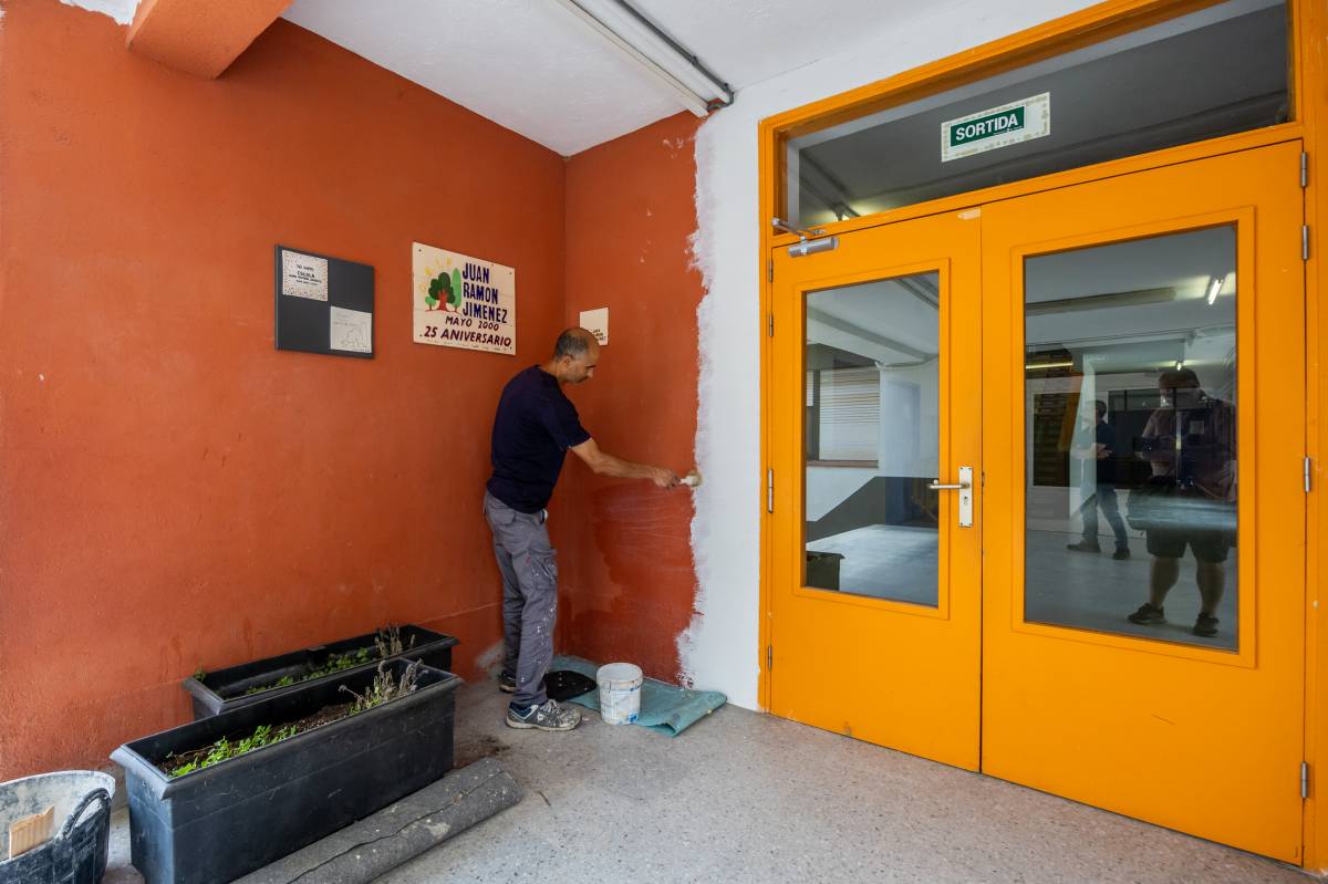Les reparacions a l'escola Juan Ramon Jiménez, al Poblenou - Juanma Peláez