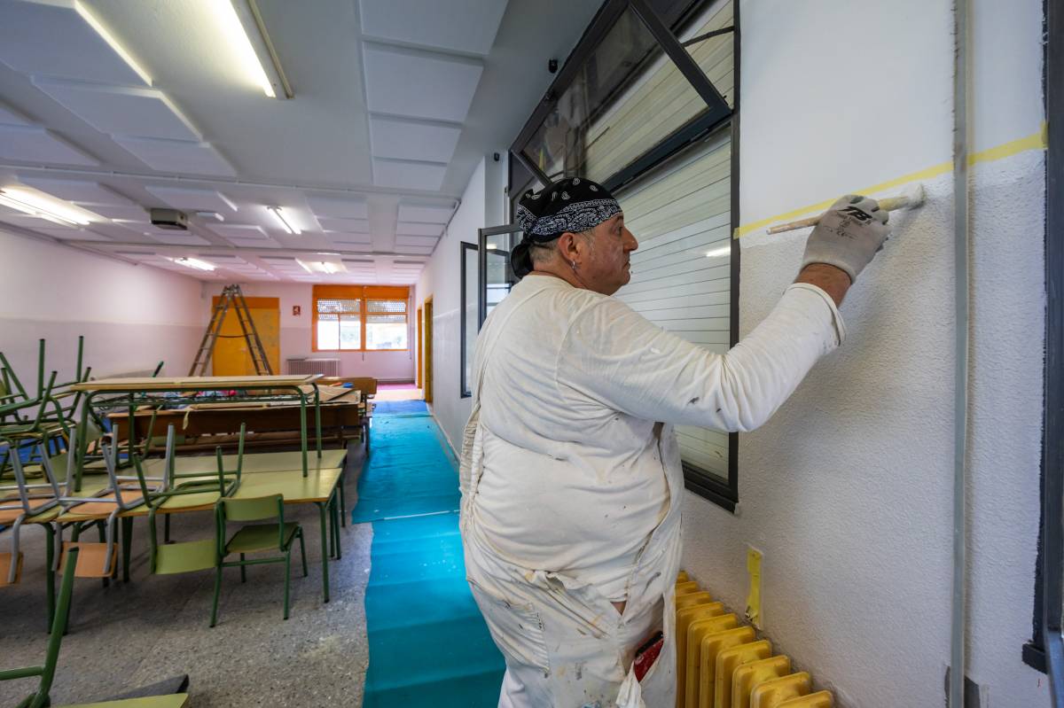 Les reparacions a l'escola Juan Ramon Jiménez, al Poblenou - Juanma Peláez