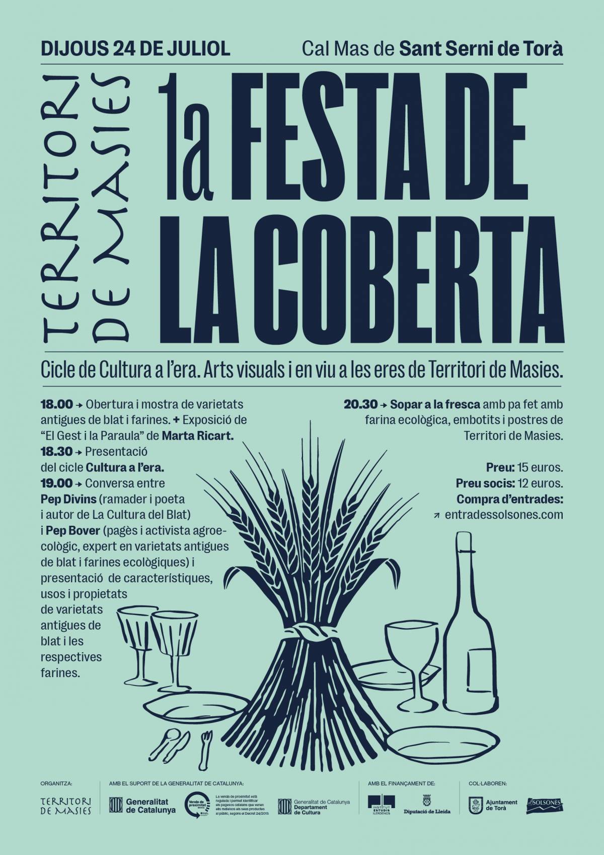 Territori de Masies organitza la 1a Festa de la Coberta amb una jornada de poesia, arts visuals i cereal