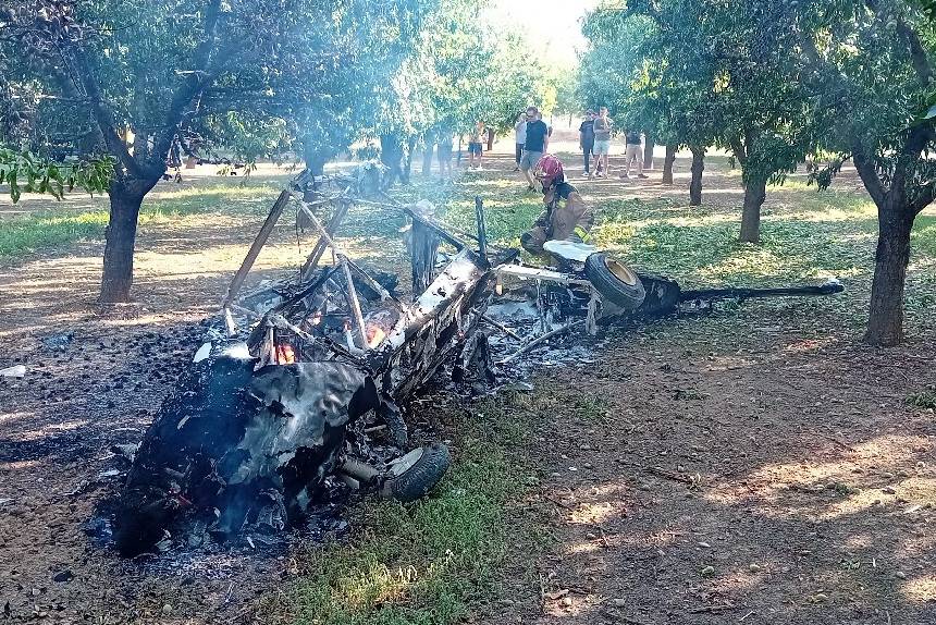 Dos ferits en un accident d'una avioneta a Mollerussa