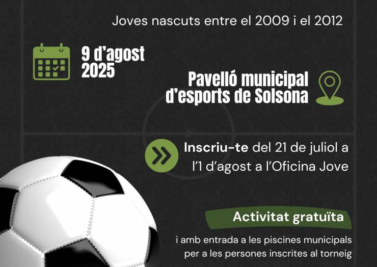 S’obren les inscripcions al Torneig de Futbol Sala que organitza el Consell d’Adolescents