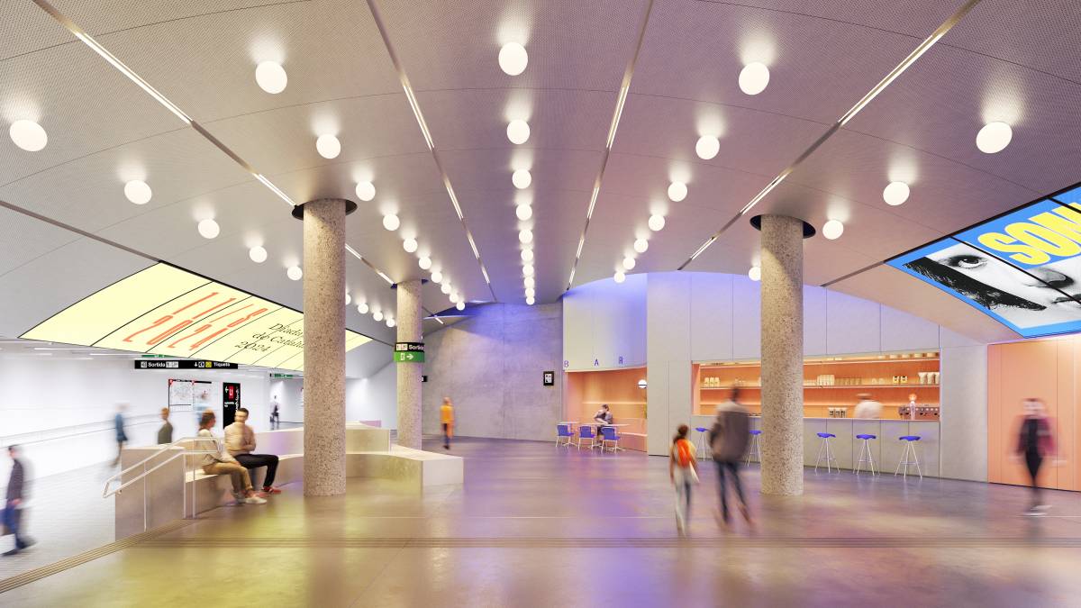 Així és l'espai amb què es connectarà el metro de Barcelona directament amb el museu DHub