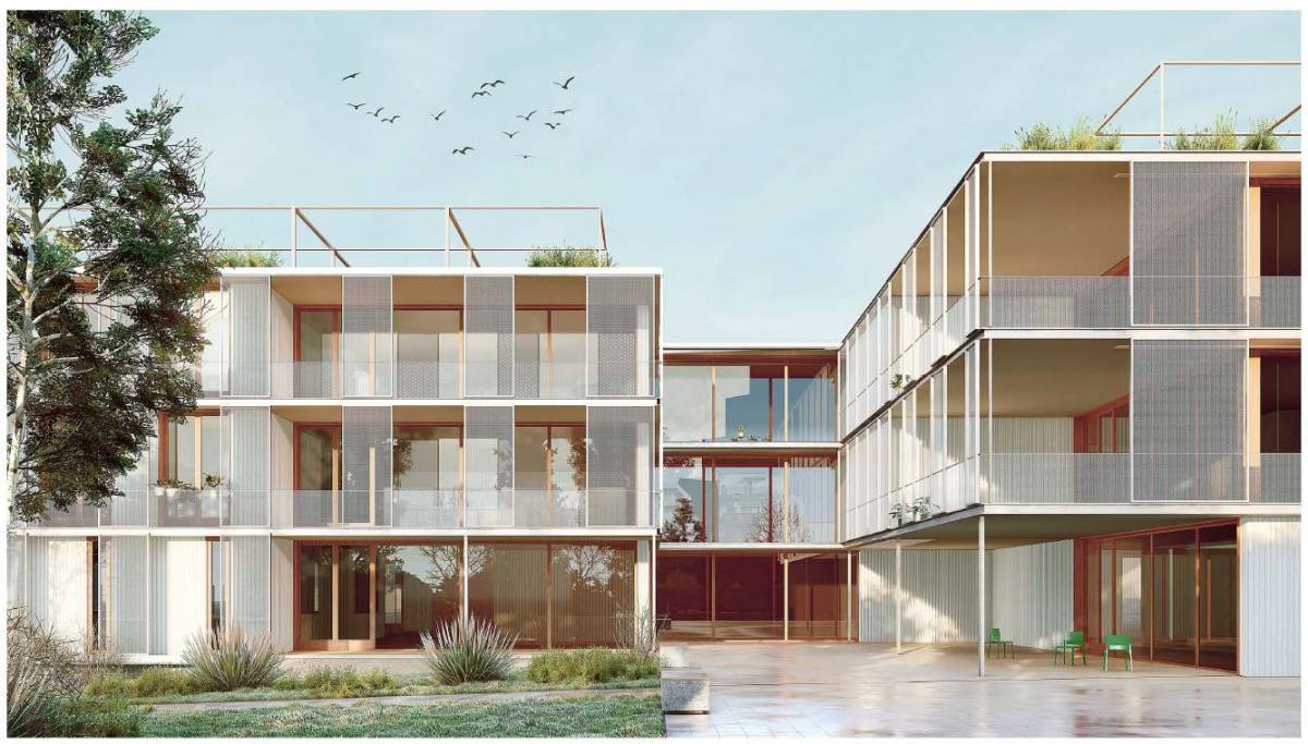 Una recreació de com serà la residència de Sabadell, un cop inaugurada el 2027 - Cedida Una recreació de com serà la residència de Sabadell, un cop inaugurada el 2027