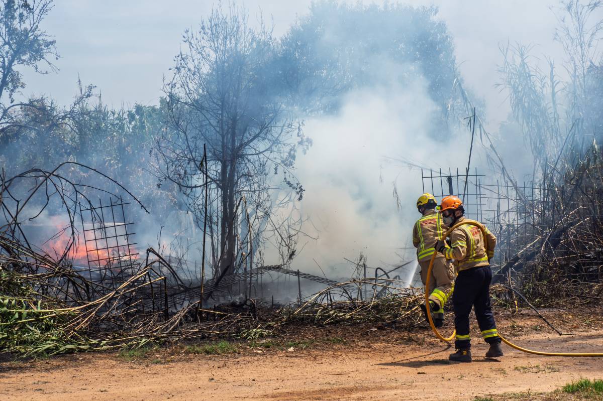 FOTOS | Incendi en uns horts de Torre-romeu
