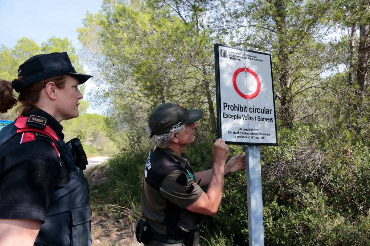 Perill extrem d'incendi: 45 municipis estan en alerta