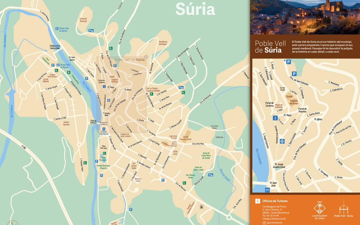 Súria edita un nou mapa turístic per posar en valor el patrimoni i facilitar les visites