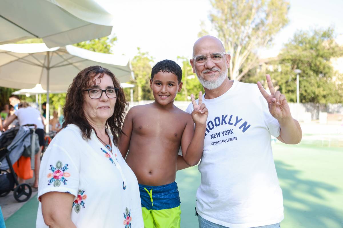 El Halil, amb el Xavi i la Cristina