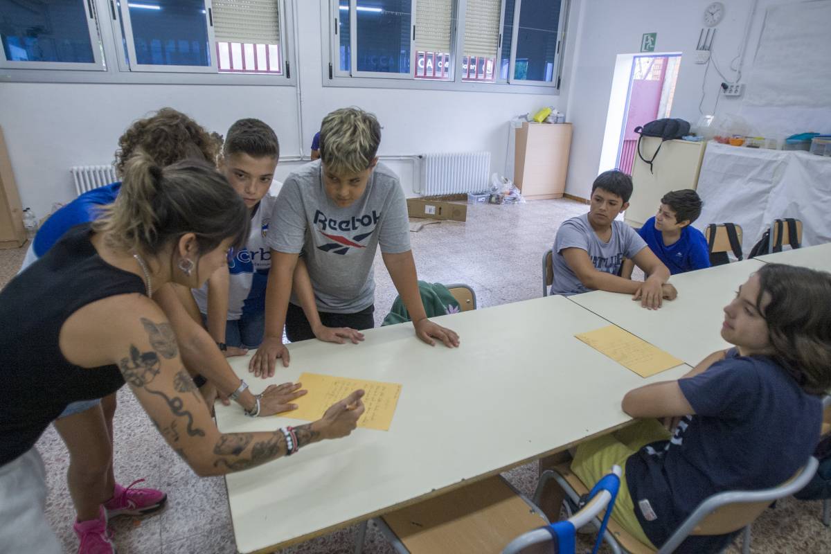 Sessió del taller a l'escola Joan XXIII de Terrassa - Nebridi Aróztegui