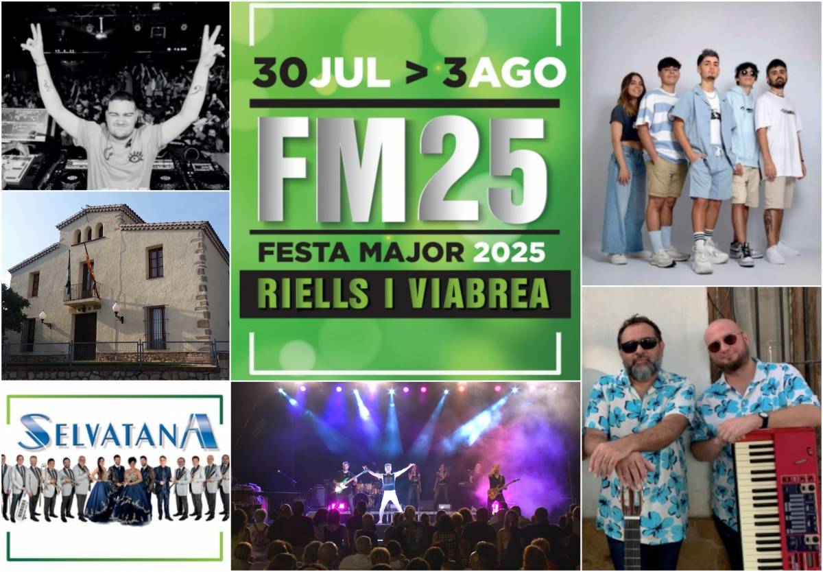 Festa Major Riells i Viabrea 2025: programació, horaris i novetats