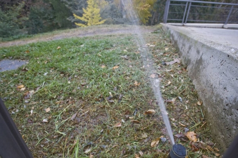 Terrassa recupera gran part dels regs per aspersió 