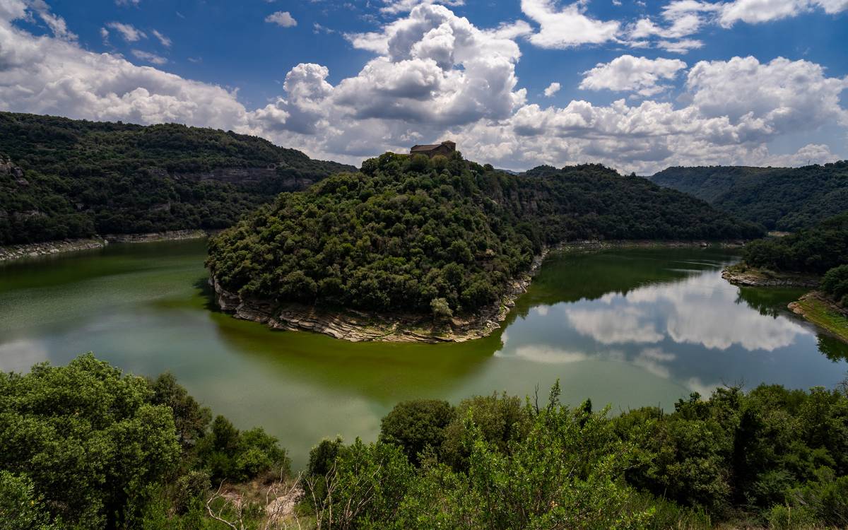 El meandre de Sant Pere de Casserres, aquest juliol del 2025.