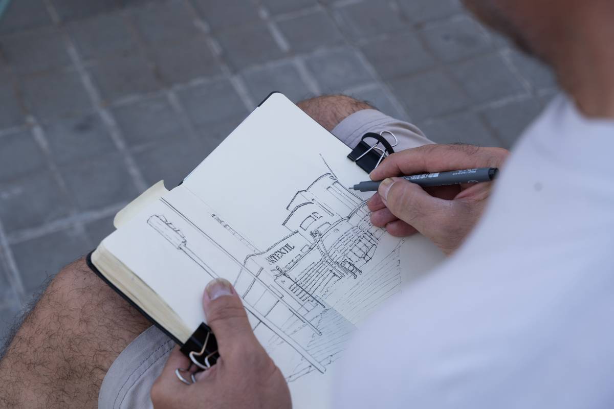 El grup d`Urban Sketchers a Sabadell