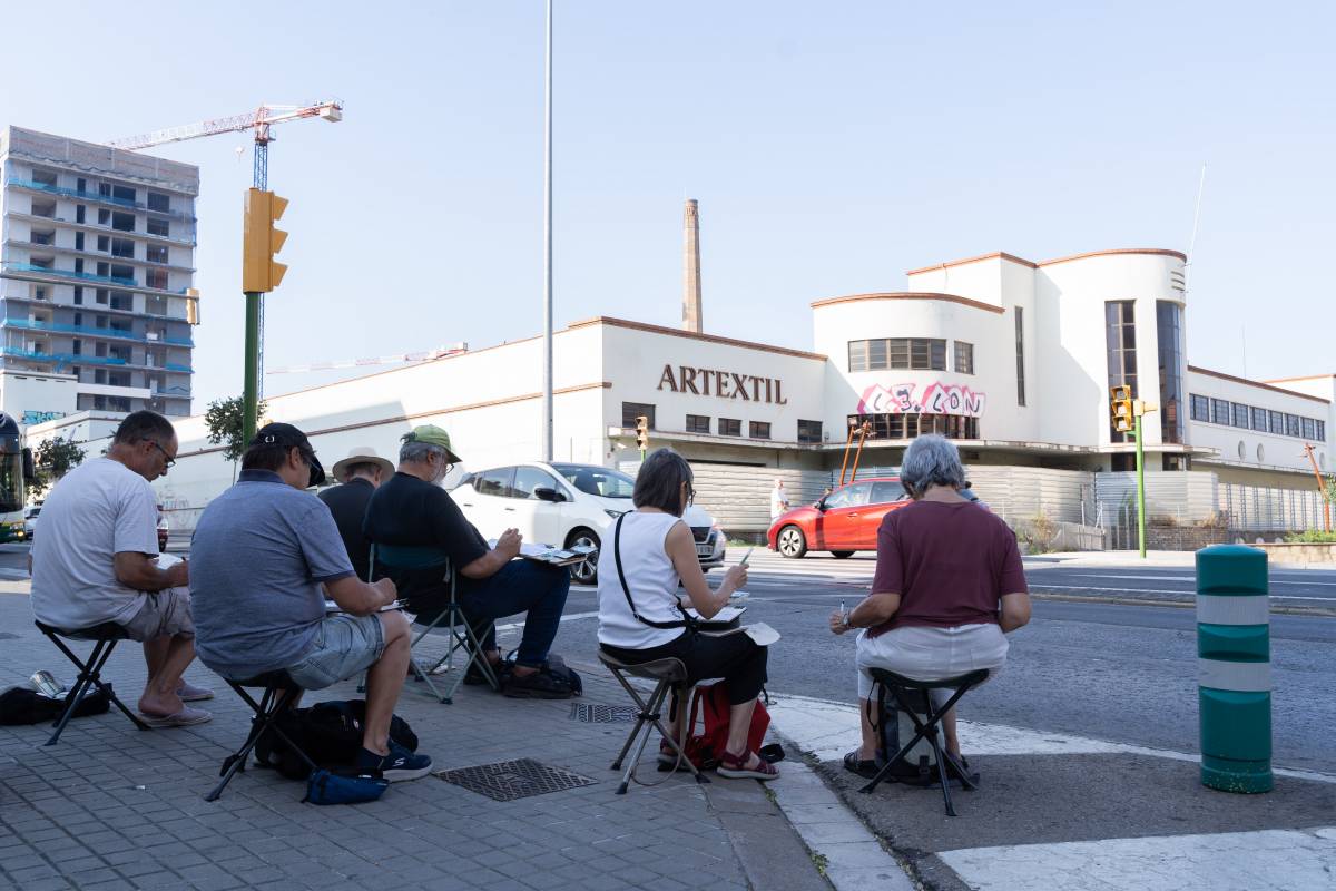 El grup d`Urban Sketchers a Sabadell