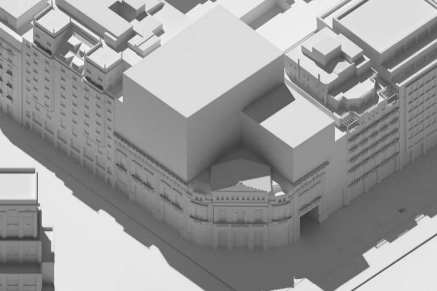 Projecció del nou edifici del Museu Thyssen a l`antic cinema Comèdia - Ajuntament de Barcelona Projecció del nou edifici del Museu Thyssen a l`antic cinema Comèdia