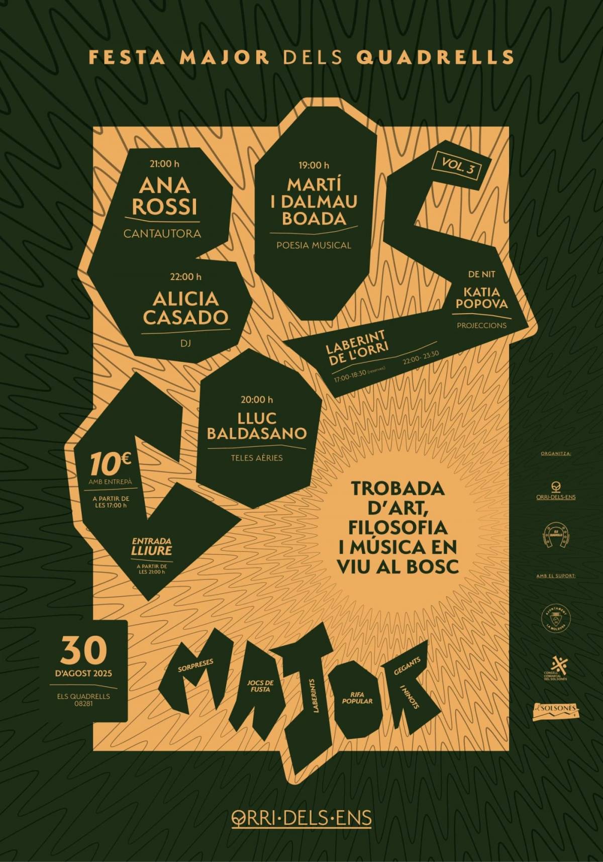 El Micro festival  Bosc(o) Sonor recupera la festa major dels Quadrells, a la Molsosa 