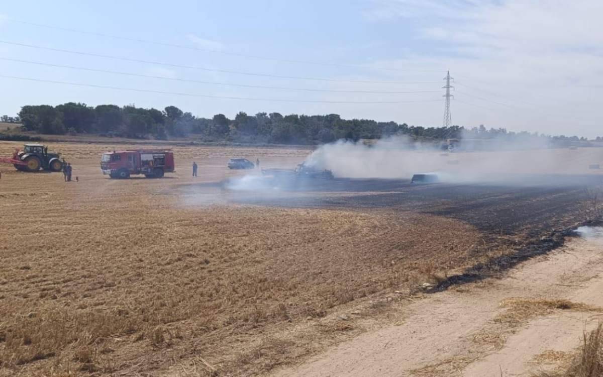 Es declara un incendi agrícola a Santa Coloma de Queralt