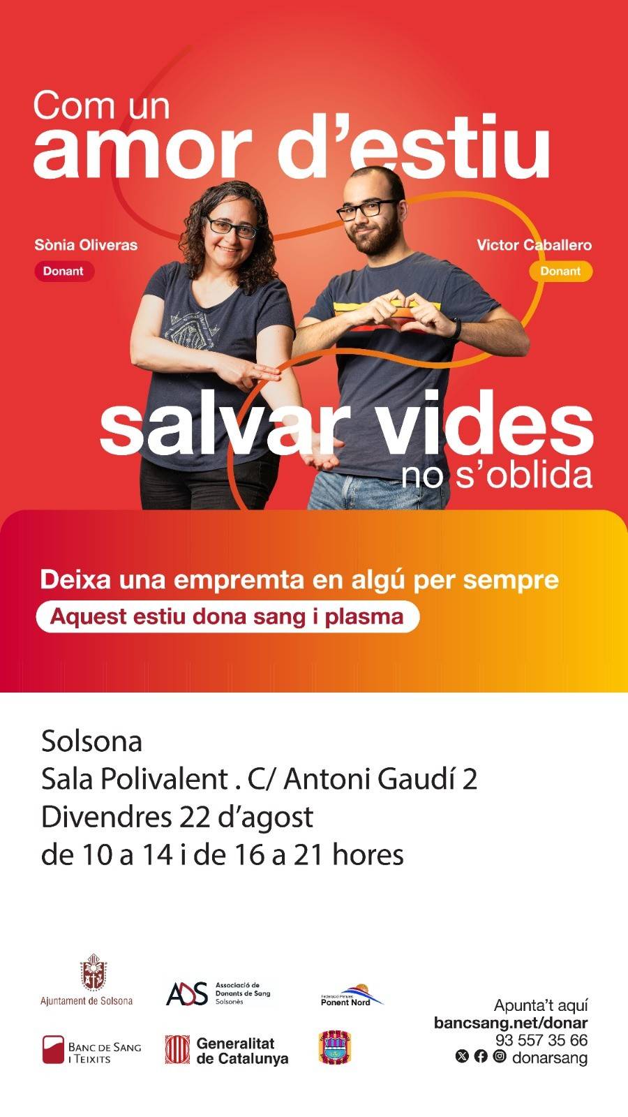 Amb l'equador de l'estiu superat, Solsona acollirà una nova jornada d'extracció de sang i plasma, la darrera d'aquest solstici.