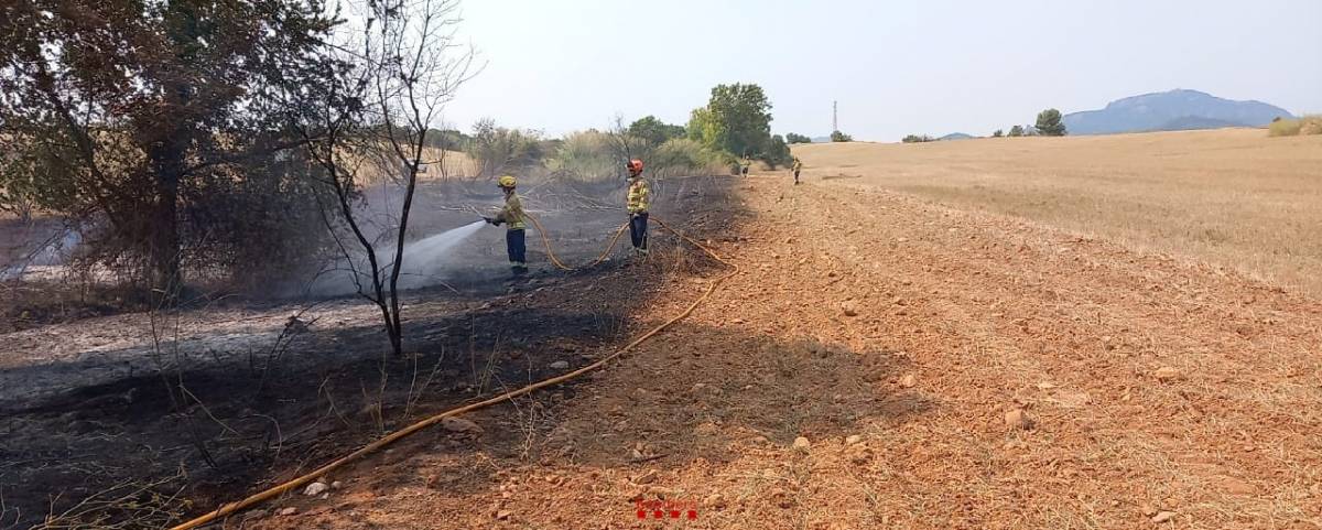 Ensurt per un incendi de matolls a Sabadell