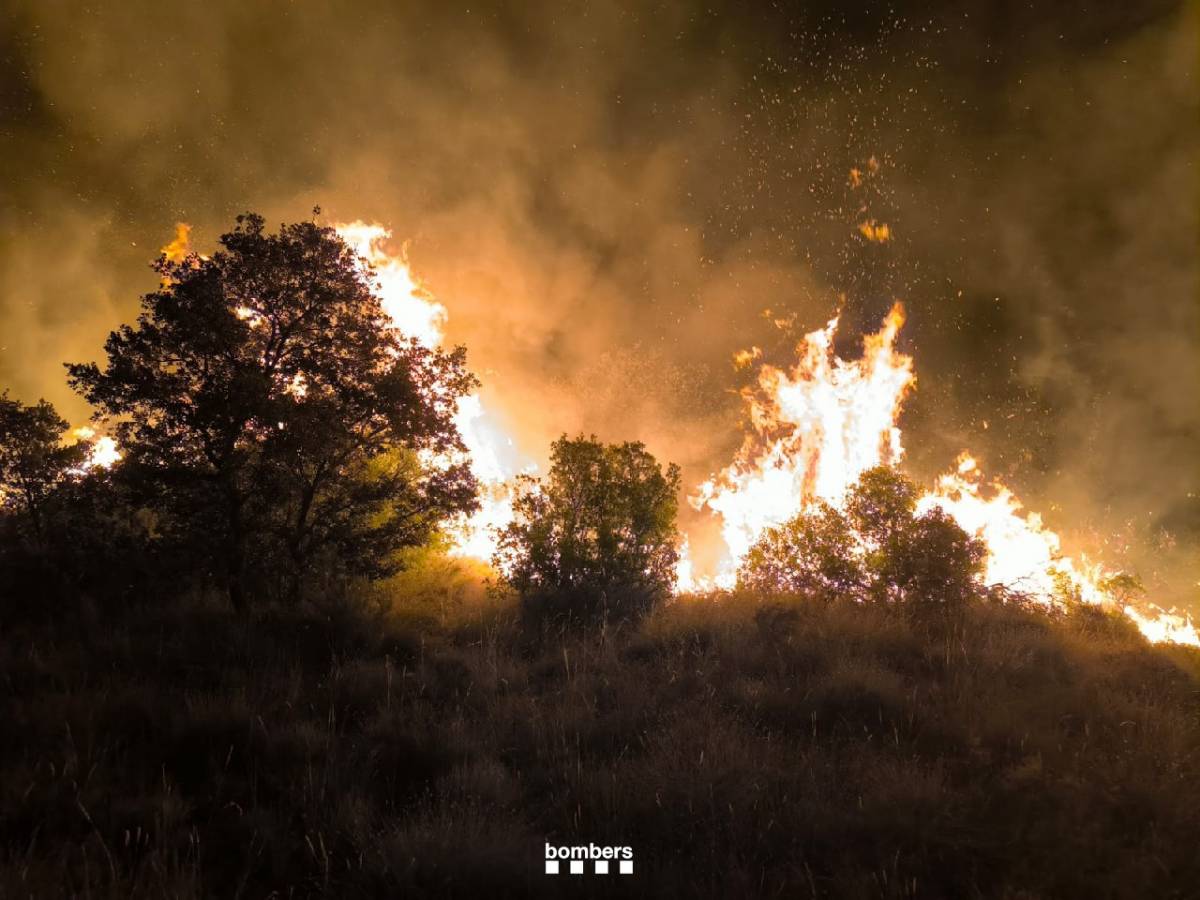 Controlat un incendi de vegetació a Castell de Mur