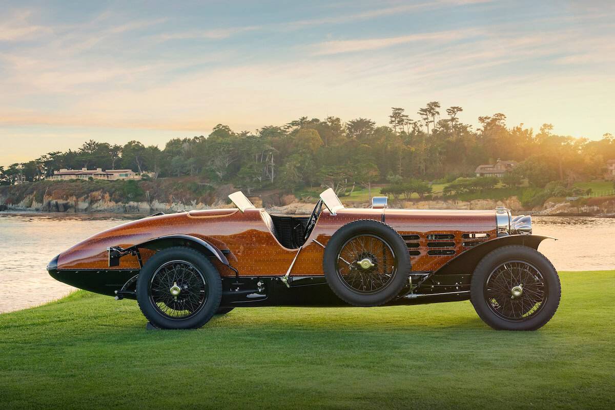 Lateral de l'Hispano Suiza H6C Torpedo  - Pebble Beach Concours d'Elegance