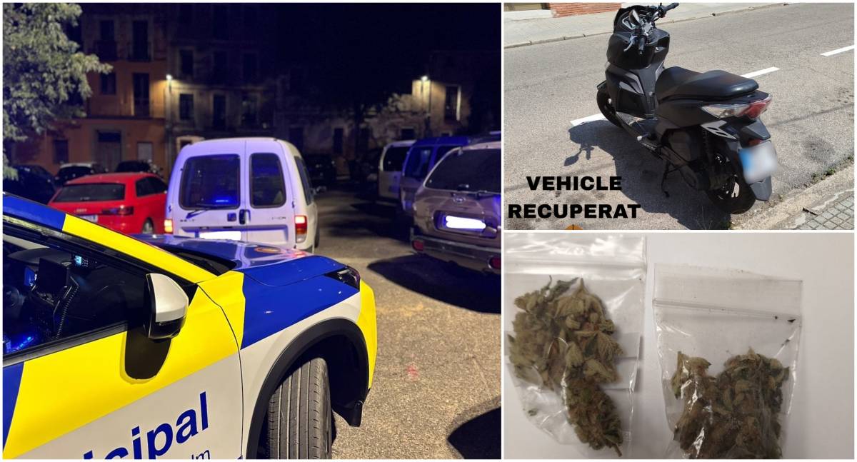 Troben una moto robada carregada amb marihuana a Sant Hilari