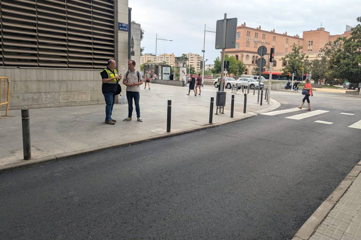 Recta final per a les obres de millora al carrer de Sant Antoni de Terrassa