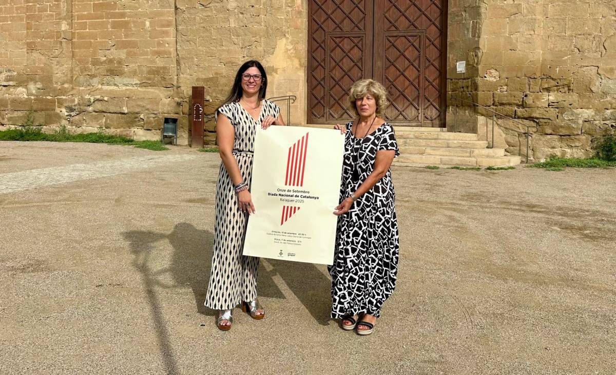 Balaguer rectifica el cartell de la Diada després de posar-li una barra de més a la senyera